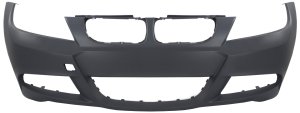 Front Bumper Cover for BMW 3-Series 2006-2012, Primed (Ready to Paint), with M Package, without Headlight Washer and Parking Distance Control Sensor Holes, for Sedan 2006-2011/Wagon 2006-2012, Replacement