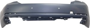 Rear Bumper Cover for BMW 7-Series 2013-2015, Primed (Ready to Paint), without M Package, Replacement Models: 740i, 740Li, 750i, 750Li, 760Li.