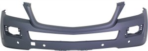 Front Bumper Cover for Mercedes-Benz GL-Class 2007-2012, Primed (Ready to Paint), with Parktronic Holes, without Headlight Washer Holes, Replacement