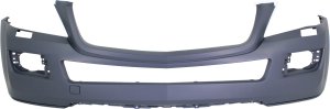 Front Bumper Cover for GL-Class 2007-2012, Primed (Ready to Paint), Without Parktronic Holes, with Headlight Washer Holes, with Curve Lighting, Replacement