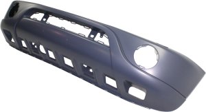 Front Bumper Cover for M-Class Mercedes-Benz 2000-2005, Primed (Ready to Paint), with Headlight Holes, without Parktronic Holes, with Round Fog Lights, Replacement