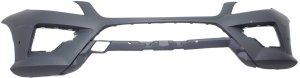 Front Bumper Cover for Mercedes-Benz ML-Class 2012-2015, Primed (Ready to Paint), with AMG Styling Package, without Headlight Holes, with Parktronic Holes, Excluding ML63 AMG Model, Replacement
