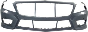 Front Bumper Cover for Mercedes-Benz CLS550 (2012-2014), Primed (Ready to Paint), with AMG Styling Package, with Parking Aid Sensor Holes, Replacement