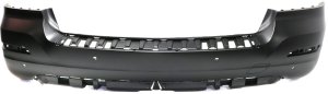 Rear Bumper Cover for Mercedes-Benz GLK-Class 2013-2015, Primed (Ready to Paint), without AMG Styling/OOR/Sport Packages, with Parktronic Holes, Replacement