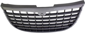 Plastic Grille for 2001-2003 Voyager, Painted Dark Gray Shell and Insert, Replacement