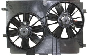 Radiator Fan Shroud Assembly for Chevrolet Camaro 1998-2002, Corvette 1997-2004, Dual Fan, 5.7L Engine, Replacement