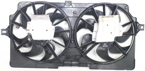 Radiator Fan Shroud Assembly for 1999-2000 Venture, Dual Fan, Standard Duty Cooling with Rear Air Conditioning / Heavy Duty Cooling, 3.4L Engine, Replacement