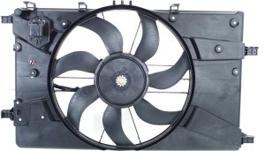 Radiator Fan Assembly for Chevrolet Cruze 2014-2015/Cruze Limited 2016, 1.4L, Includes Resistor, Replacement