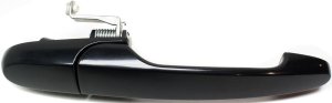 Rear Exterior Door Handle for 2005-2010 Chevrolet Cobalt, Right (Passenger), Smooth Black, Vertical Screw, with Long Hardware, Replacement