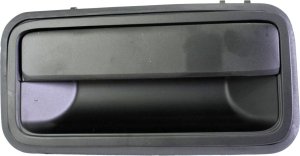 Exterior Rear Door Handle for Chevrolet C/K Full Size Pickup 1992-2000, Left (Driver), Smooth Black Zinc Finish, Replacement