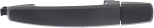 Rear Exterior Door Handle for Pontiac G3 2009-2010, Right (Passenger) = Left (Driver), Smooth Black with Cover, Lever and Cap, Replacement