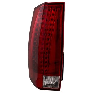LED Tail Light Assembly for Cadillac Escalade/Escalade ESV Base Model, 2007-2014, Left (Driver), Red and Clear Lens, Replacement