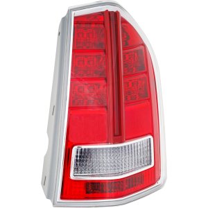 Tail Light Assembly for Chrysler 300 2013-2014, Right (Passenger), With Red Accent, Replacement