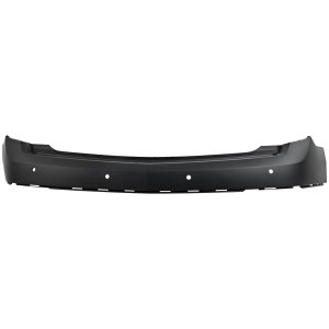 Upper Rear Bumper Cover for Cadillac SRX (2010-2016), Primed (Ready to Paint), fits 2013-2016 models without Cross Traffic Alert and Blind Spot Sensor, with Park Assist Sensor Holes, Replacement