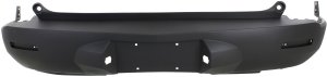 Rear Bumper Cover for Chevrolet Traverse 2009-2012, Textured, Without Rear Object Sensors Holes, with Single Exhaust Hole, Replacement