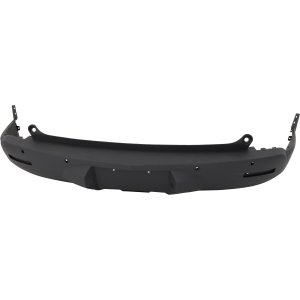 Rear Bumper Cover for Chevrolet Traverse 2009-2012, Textured, with Rear Object Sensor Holes and Single Exhaust Hole, Replacement