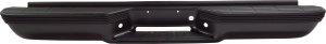 Step Bumper with Face Bar and Pad for 1992-1999 Chevrolet Suburban/Tahoe, Powdercoated Black, Without Mounting Bracket, Includes Pad Provision, Replacement