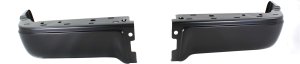 Step Bumper Face Bar for Ford F-150 2009-2014, Without Pad, With Pad Provision, Without Mounting Bracket, Powdercoated Black, Without Rear Object Sensors Hole, Styleside, Replacement