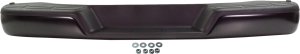 Step Bumper, Face Bar and Pad for GMC Express/Savana Van 1996-2023, Black, with Pad Provision, without Mounting Bracket and Object Sensor Holes, Replacement