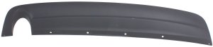 Rear Lower Valance Bumper Cover Extension for Chevrolet Malibu 2008-2012, Textured, with Single Exhaust Hole, for 2.4L/3.5 Engine, Replacement