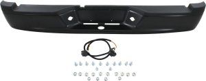 Step Bumper, Face Bar and Pad for 2005-2011 Dakota, with Pad Provision, without Mounting Bracket, Painted Black, Suitable for All Cab Types, Replacement
