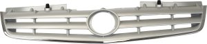 Grille for Cadillac STS 2005-2007, Painted Gray Shell and Insert with Adaptive Cruise Control, Replacement