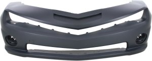 Front Bumper Cover for Chevrolet Camaro 2010-2013, Primed (Ready to Paint), with Tow Hook Holes, SS Model, Coupe/Convertible, Replacement
