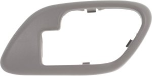 Interior Front Door Handle Case for Chevrolet C/K Full Size Pickup 1995-2002, Suburban 1995-1999, Right (Passenger), Gray, Plastic, Replacement