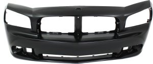 Front Bumper Cover for Dodge Charger 2006-2010, Primed (Ready to Paint), SRT Model, (Performance Package for 2009-2010), Replacement