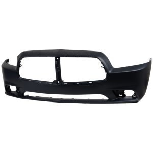 Front Bumper Cover for Dodge Charger, 2011-2014, Primed (Ready to Paint), with Adaptive Cruise Control, Replacement