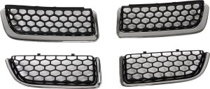 Chrome Black Plastic Grille Insert for Dodge Stratus Sedan, Fits 2004-2006, Replacement