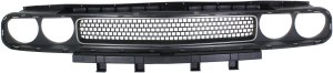 Plastic Grille for 2008-2014 Challenger, Textured Black Shell and Insert with Chrome Insert Opening Molding, Replacement