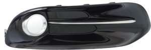 Front Fog Light Molding for Dodge Dart 2013-2016, Right (Passenger), Black with Chrome Trim, Replacement