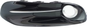 Front Fog Light Molding for Dodge Dart 2013-2016, Left (Driver), Black with Chrome Trim, Replacement