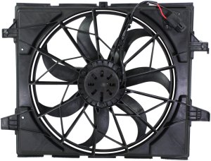 Radiator Fan Assembly for 2011-2020 Durango/2011-2022 Grand Cherokee, Single Fan, Standard Duty Cooling, Includes Resistor, Without Tow Package, Replacement