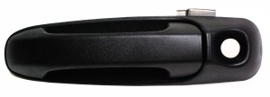 Front Exterior Door Handle for Dodge Durango 2004-2009, Dakota 2005-2011, Left (Driver), Textured Black, With Keyhole, Plastic, Replacement