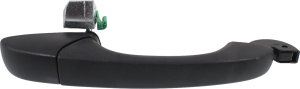 Front Exterior Door Handle for Dodge Caliber 2007-2012, Jeep Patriot and Compass 2007-2017, Right (Passenger), Textured Black, Without Keyhole, Replacement