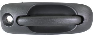 Front Exterior Door Handle for Chrysler Town and Country 2001-2007, Right (Passenger), Textured Black, with Keyhole, Replacement