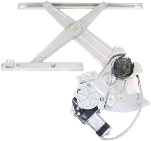 Power Front Window Regulator with Motor for Dodge Full Size Pickup 1500 (2002-2009), 2500 (2003-2009), 3500 (2003-2010), Left (Driver), Replacement