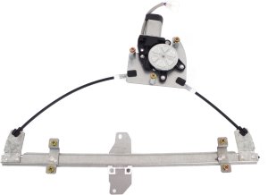 Front Window Regulator for Daewoo Lanos 1998-2002, Left (Driver), Power, with Motor, Sedan, Replacement