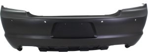 Rear Bumper Cover for Dodge Charger 2011-2014, Primed (Ready to Paint), with Parking Aid Sensor Holes, Excludes SRT8 Model, Replacement