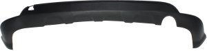 Rear Bumper Cover for Dodge Journey 2011-2020, Lower Section, Textured with Fascia, Single Exhaust Hole, Replacement