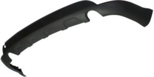 Lower Rear Bumper Cover for Dodge Journey 2011-2020, Textured with Fascia and Dual Exhaust Holes, Type 1 Replacement