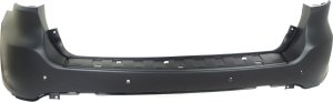 Primed (Ready to Paint) Rear Bumper Cover for Dodge Durango 2014-2015 Citadel, Limited, SXT, R/T Models, with Blind Spot and Parking Aid Sensor Holes, Replacement