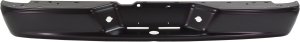 Step Bumper Face Bar for 2005-2011 Dodge Dakota, Without Pad, with Pad Provision, Without Mounting Bracket, Painted Black, Fits All Cab Types, Replacement