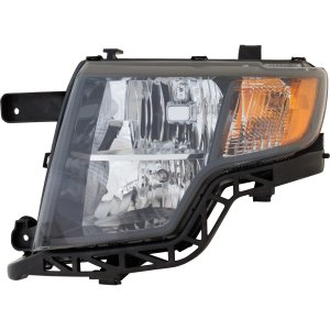 Headlight Assembly for 2009-2010 Ford Edge Sport Model, Halogen, Black Interior, Left (Driver), Replacement