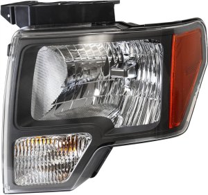 Headlight Assembly for Ford F-150 2010-2010, Right (Passenger) Side, Halogen, Sterling Gray Trim, From 5-1-2010, Replacement