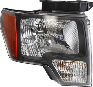 Headlight Assembly for Ford F-150 2010, Left (Driver), Halogen, with Sterling Gray Trim, from May 1, 2010, Replacement