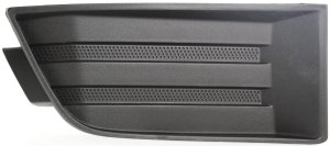 Fog Light Cover for Ford Edge 2007-2010, Right (Passenger), Black Insert without Fog Light Hole, Replacement