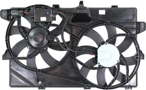 Radiator Fan Assembly for Ford Edge 2007-2014, Lincoln MKX 2007-2015, V6, without Tow Package, with Control Module, Replacement